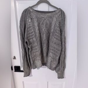 Sundance Women's Cable Knit Sweater - Silver Gray